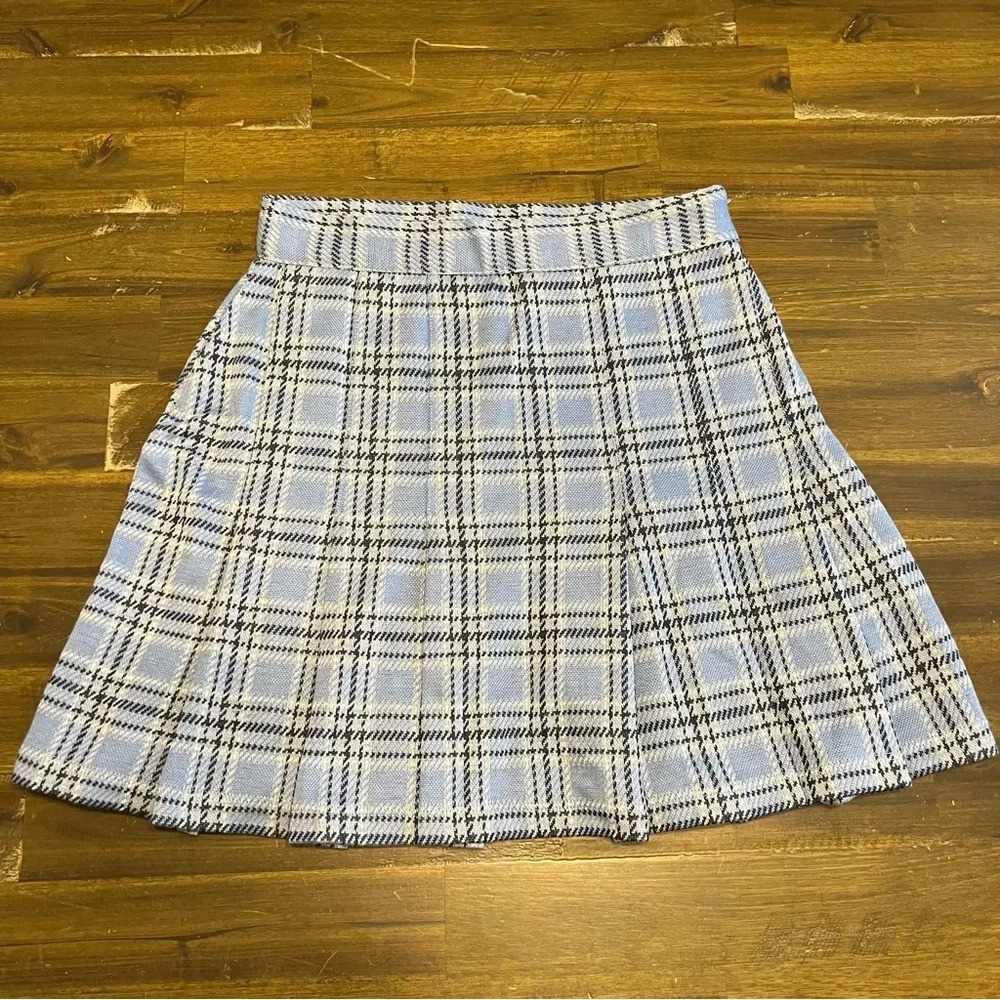 Free People Honey Pleated Skirt Blue Ocean - Picture 3 of 10